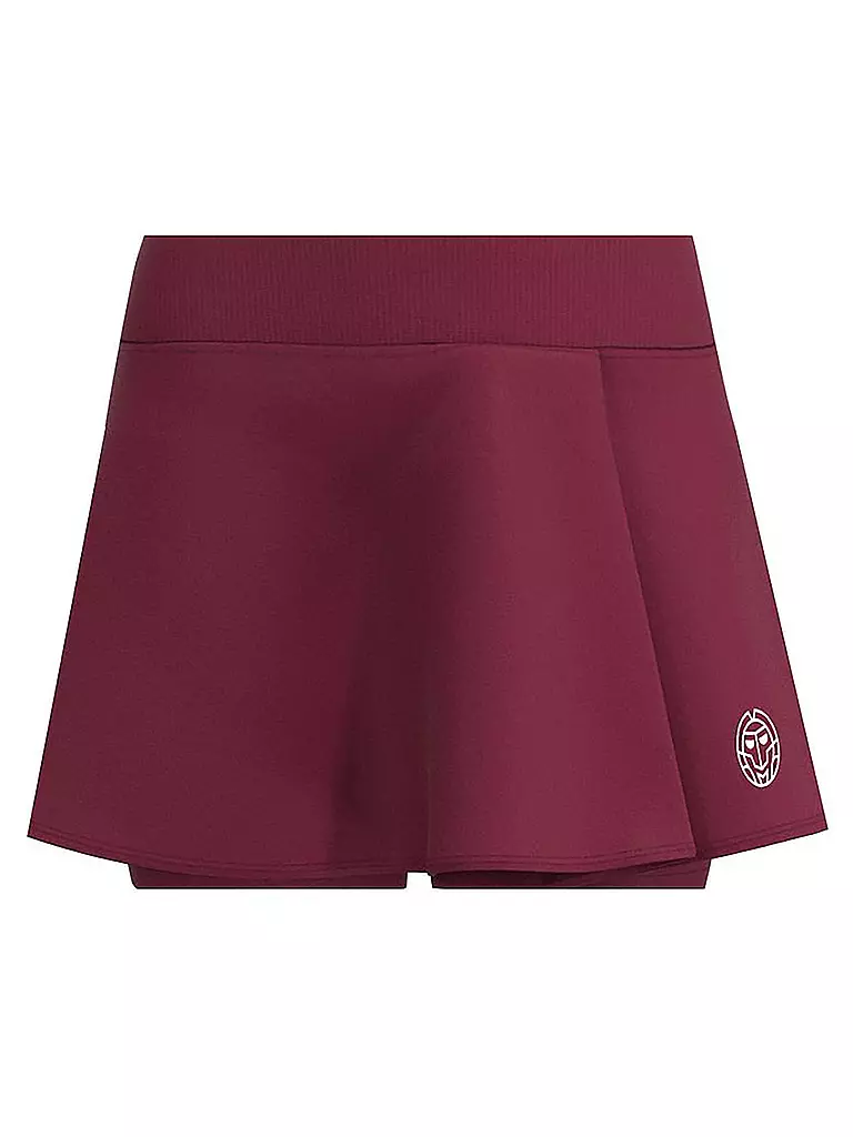 BIDI BADU | Damen Tennisskort Protected Leafs Wavy | dunkelrot