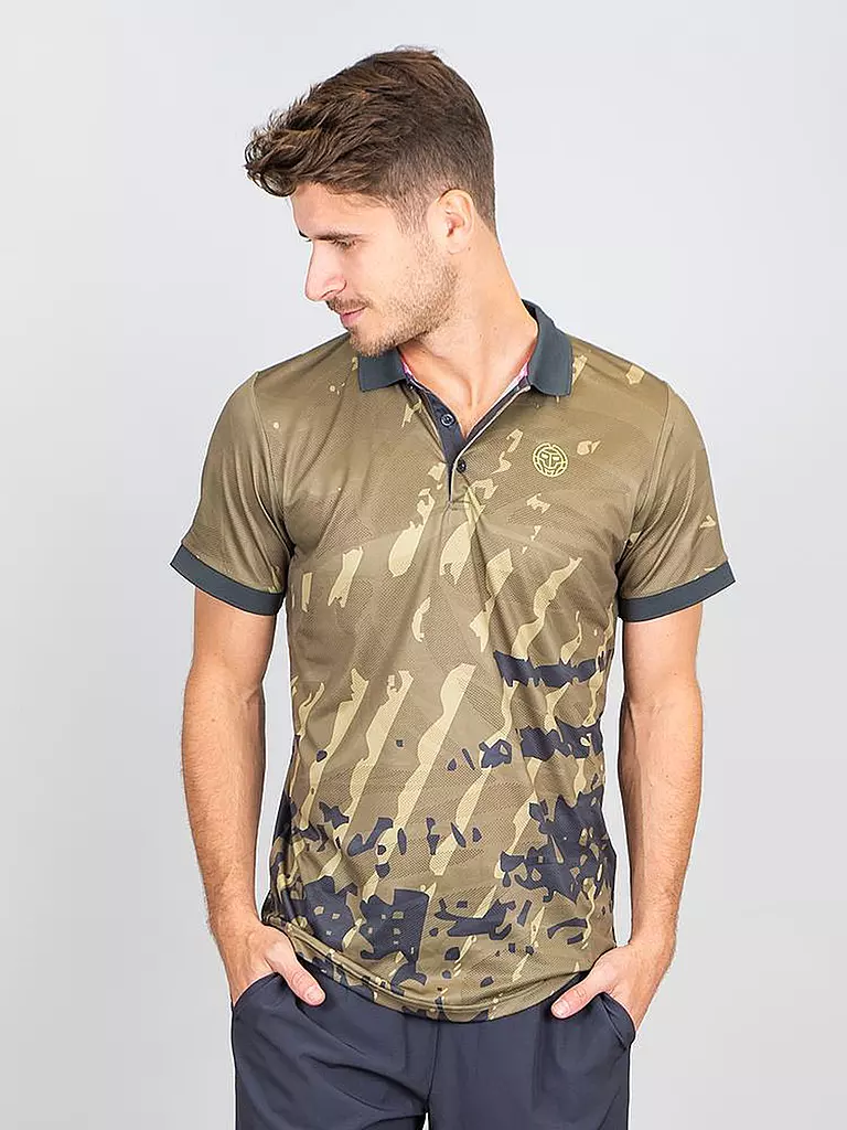 BIDI BADU | Herren Tennispolo Pure Wild | olive