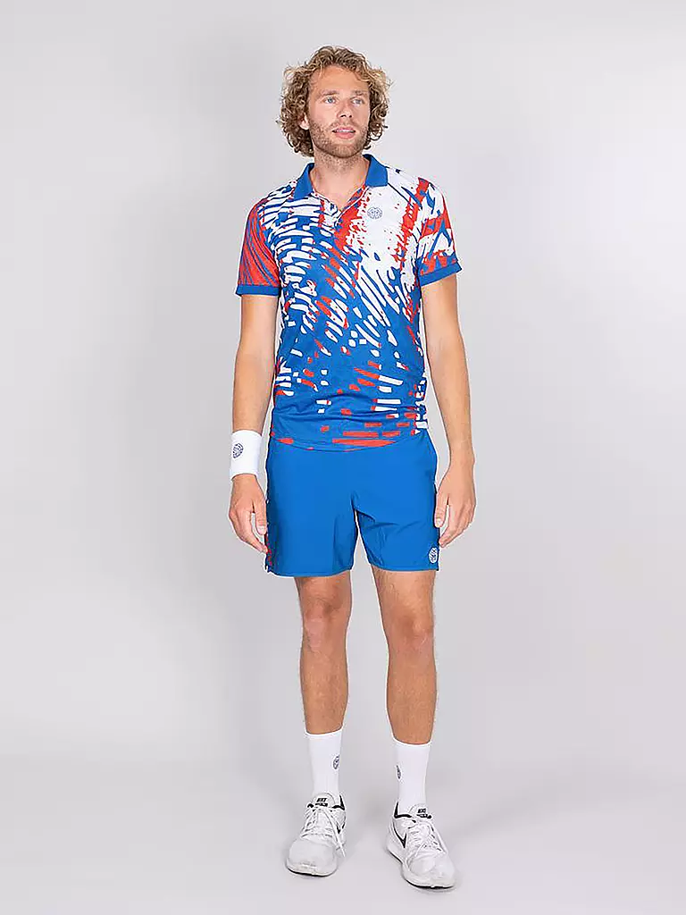 BIDI BADU | Herren Tennispolo Yero Tech US Flag | blau