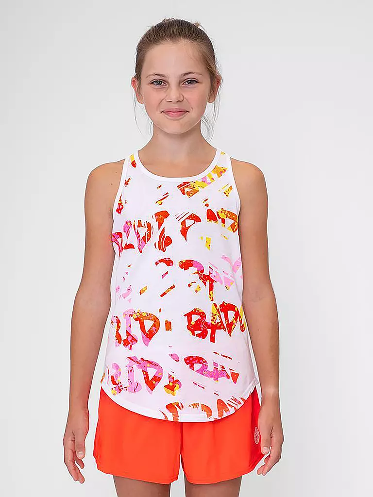 BIDI BADU | Mädchen Tennis Tanktop Wild Arts | weiss