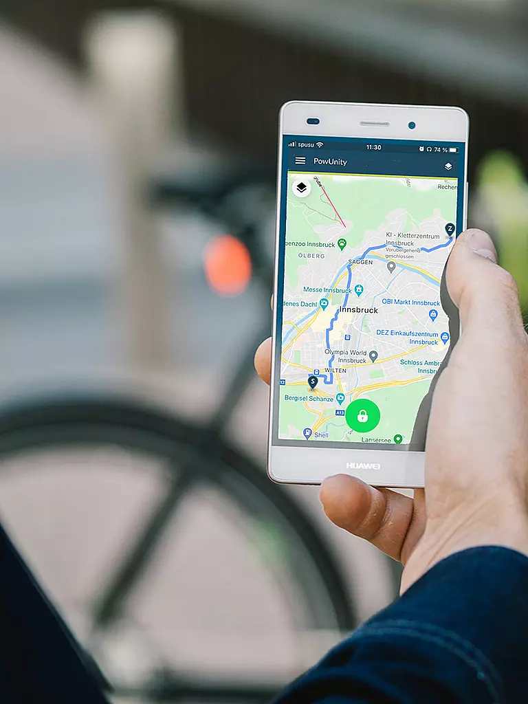 Bike Trax GPS Tracker Yamaha für EBikes schwarz