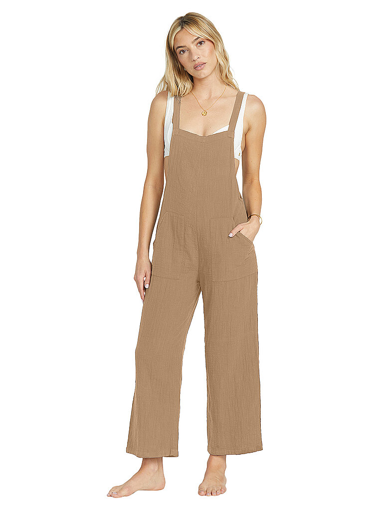 Billabong Jumpsuit Relaxed Fit Baumwolle Beige