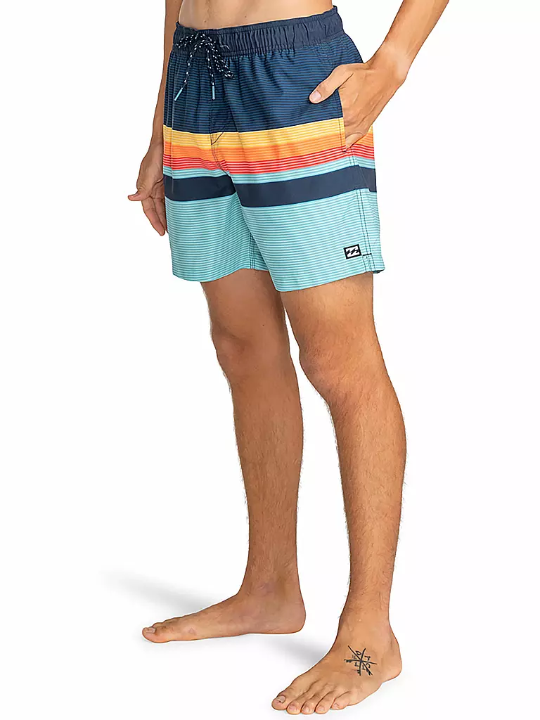 BILLABONG | Herren Badeshort All Day HTR Stripes | blau