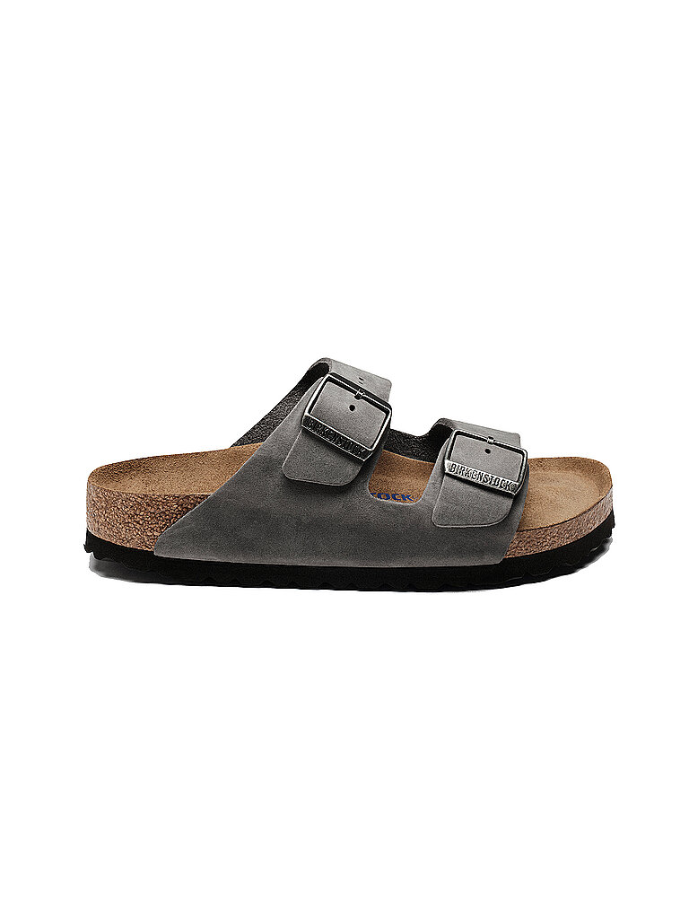 Birkenstock Pantoletten Soft Footbed Grau