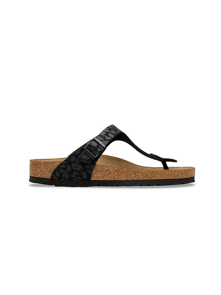 BIRKENSTOCK Damen Sandalen Gizeh Foil Leo Print Medium/Narrow schwarz | 37
