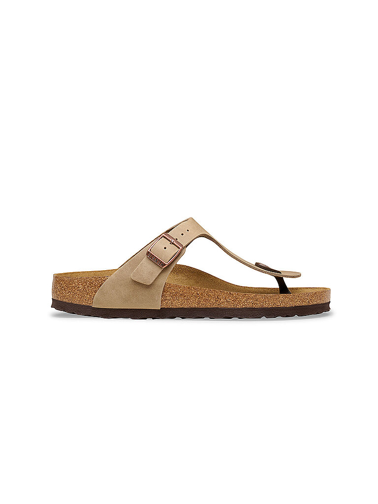BIRKENSTOCK Damen Pantoletten Gizeh Oiled Leather Medium/Narrow braun | 37