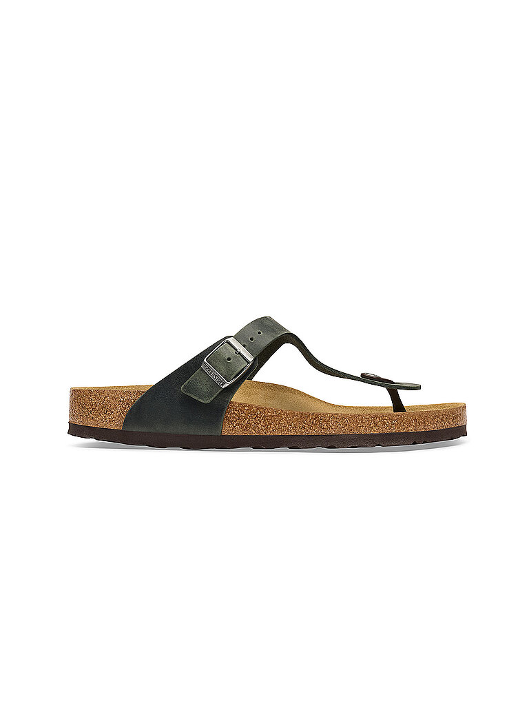 BIRKENSTOCK Damen Pantoletten Gizeh Oiled Leather olive | 37