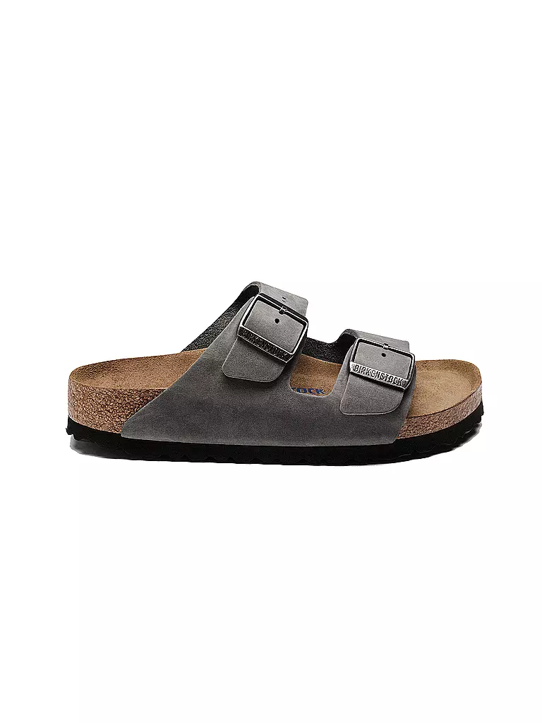 BIRKENSTOCK | Herren Pantoletten Arizon Soft Footbed | grau