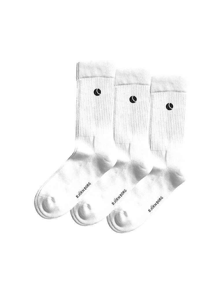 BJÖRN BORG Herren Tennissocken Classic Crew 3er Pkg. weiss 36-40 M