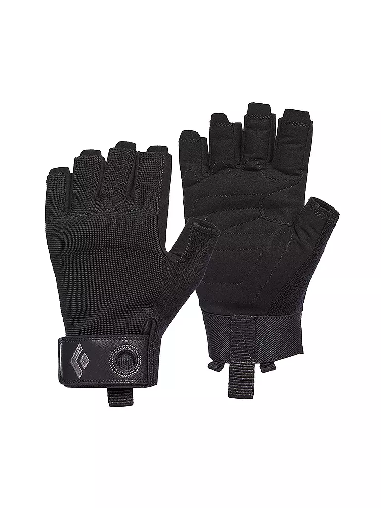 BLACK DIAMOND | Klettersteig-Handschuhe Crag Half Finger | schwarz