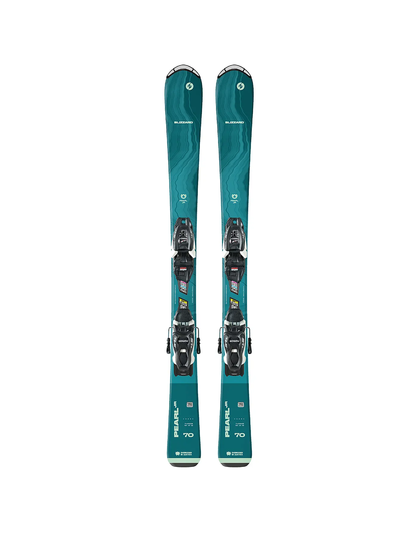 BLIZZARD | Kinderski Set Pearl JR (70-90) + FDT JR 4.5 | hellblau