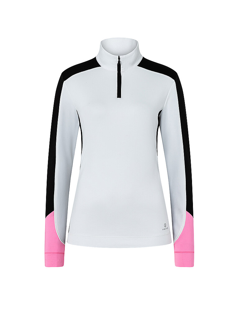 BOGNER FIRE+ICE Zipshirt Colorblocking Stehkragen Zipper Polyester Weiss