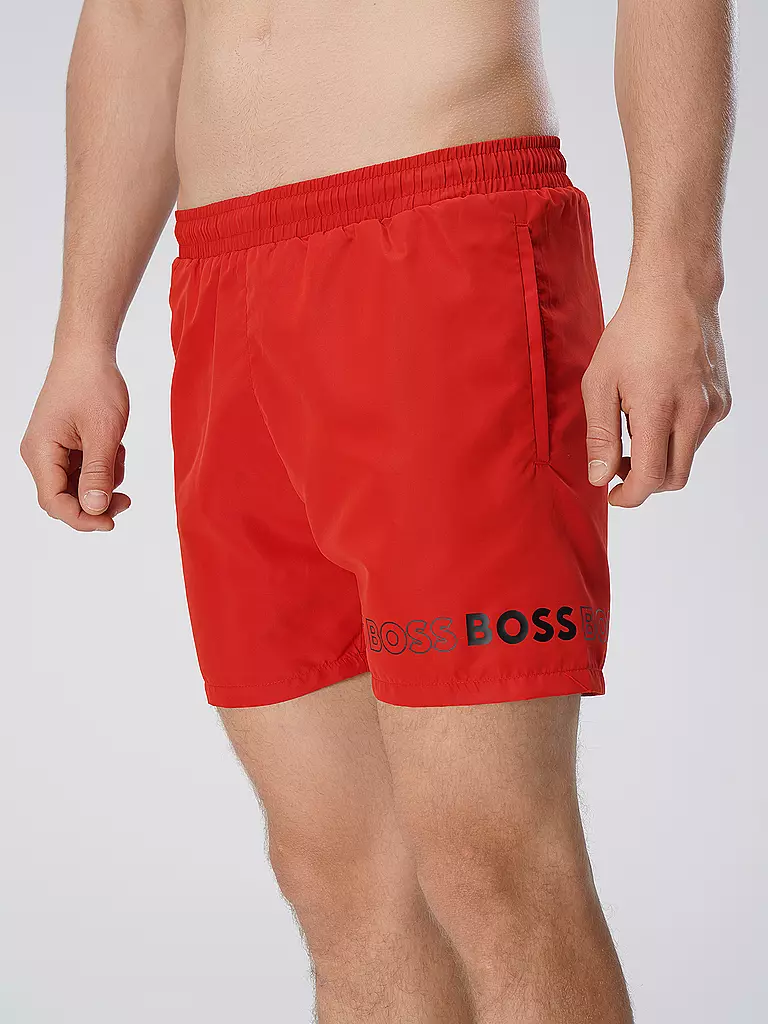 BOSS | Herren Badeshort Dolphin | rot