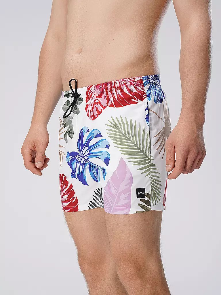 BOSS | Herren Badeshort Piranha | weiss