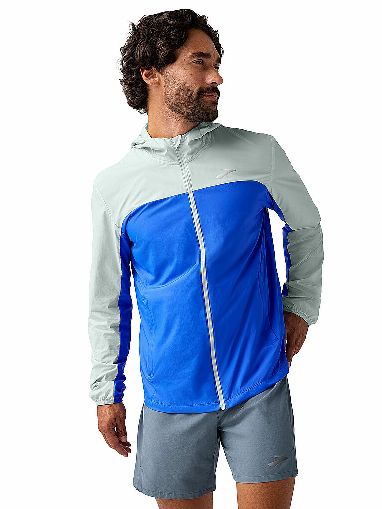 Brooks Laufjacke Conopy Funktionsmaterial Blau