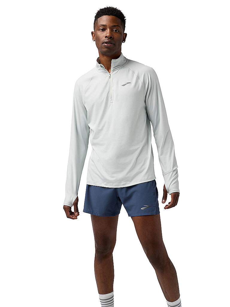 Herren Lauf Zipshirt Dash 3.0 hellgrau L M