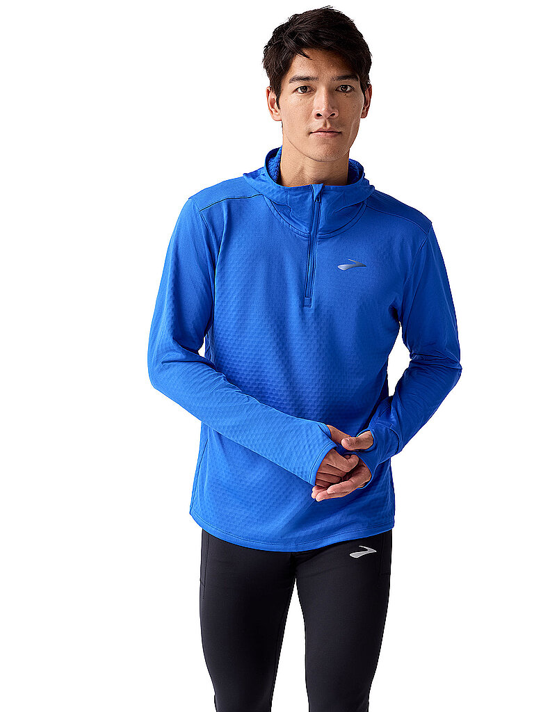 Brooks Hoodie Thermal Notch Wärme Blau
