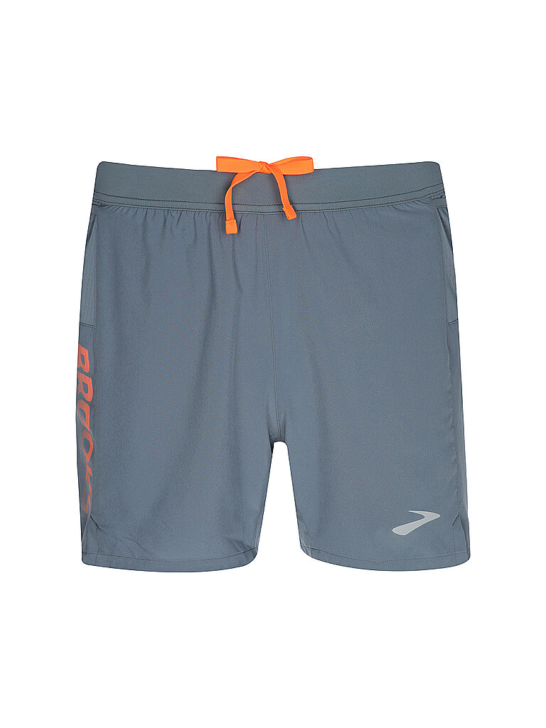 Brooks Running Shorts 5-Inch GO2-Gewebe Grau