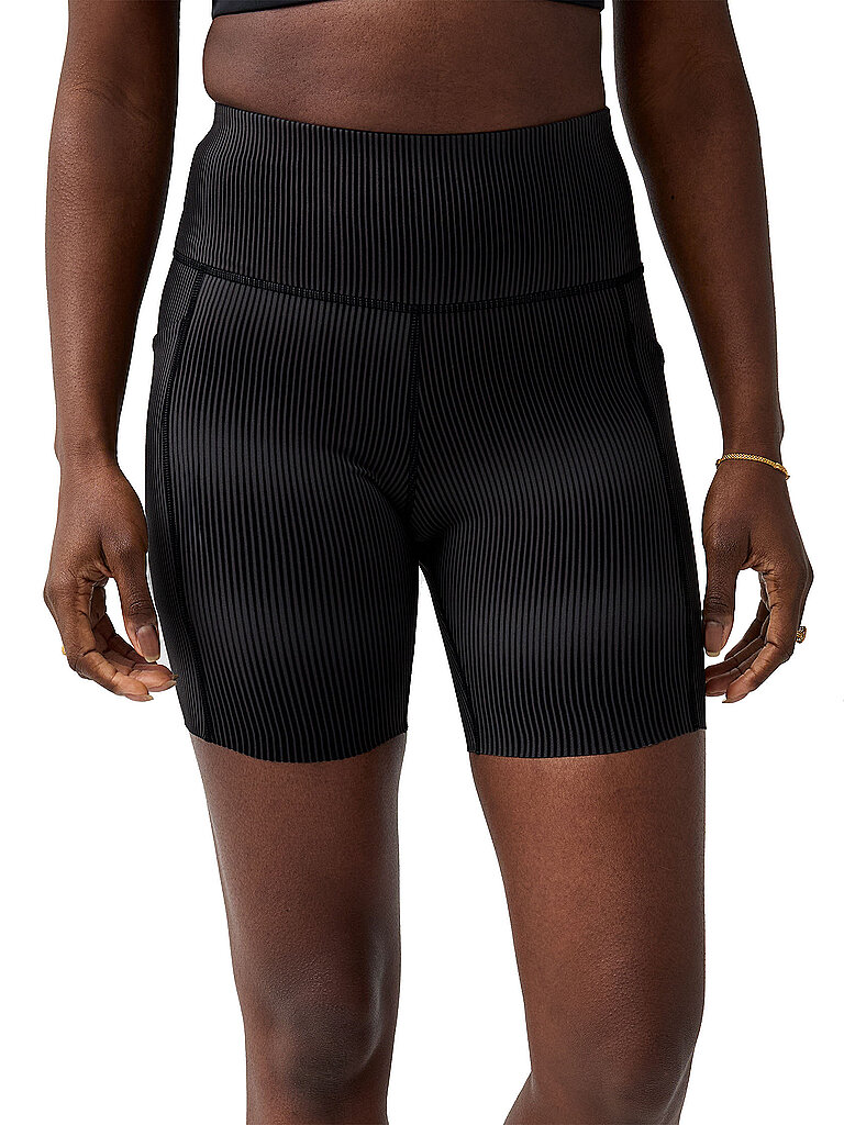 Brooks Short 4-Wege-Stretch Bund Staumöglichkeiten Schwarz