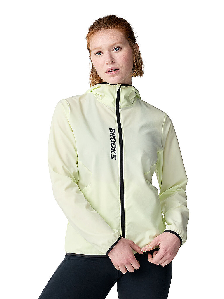 Brooks Jacke Wind- Und Wasserabweisend 4-Wege-Stretch Gelb