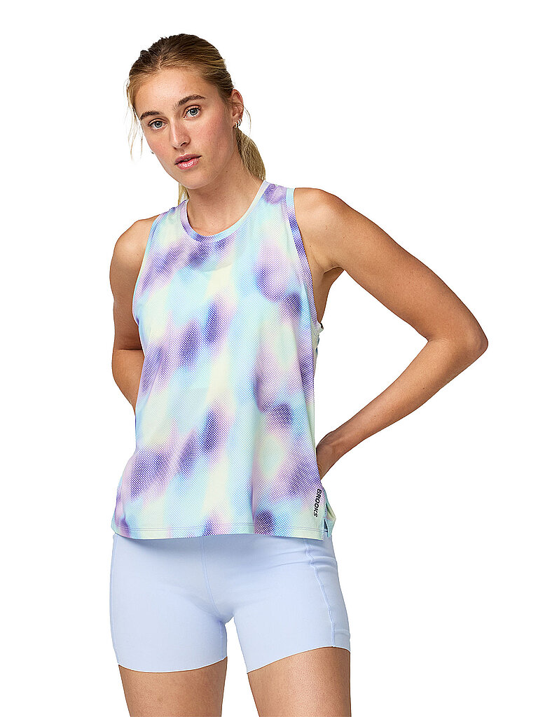 Brooks Tank Superleicht Schweißableitend Geruchshemmend Hellblau