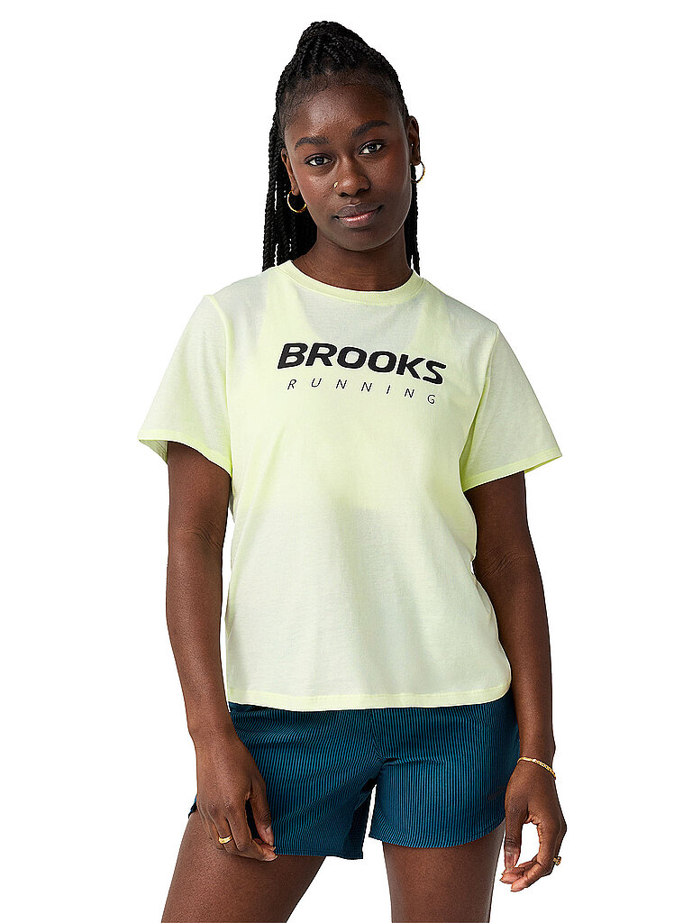 Brooks Sportshirt Graphic Kurzarm Gelb