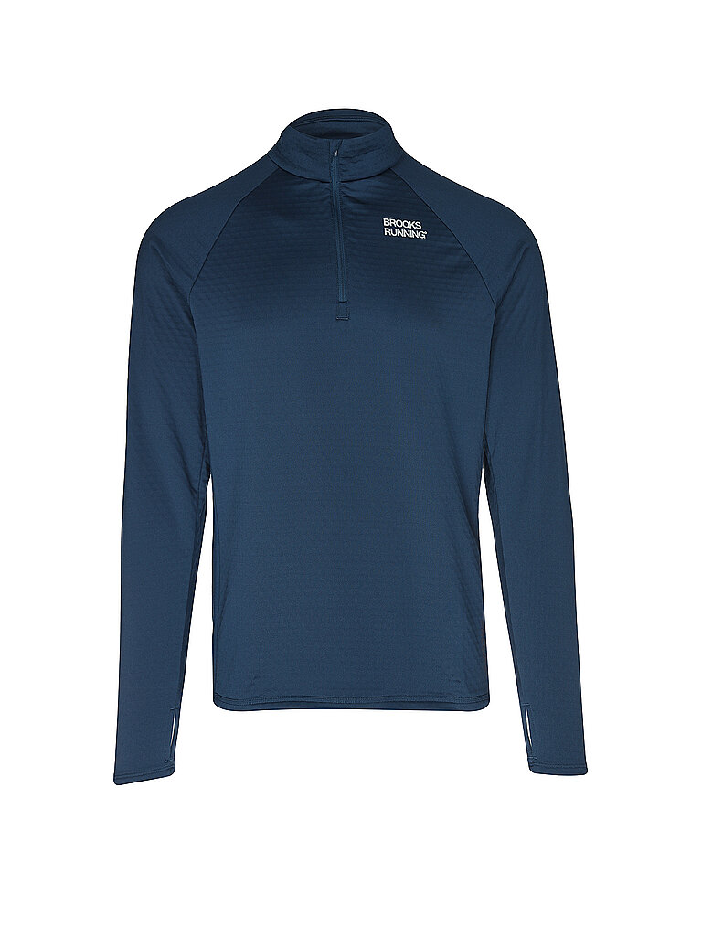 BROOKS Herren Laufshirt Thermal Reflective 1/4 Ziip dunkelblau | S
