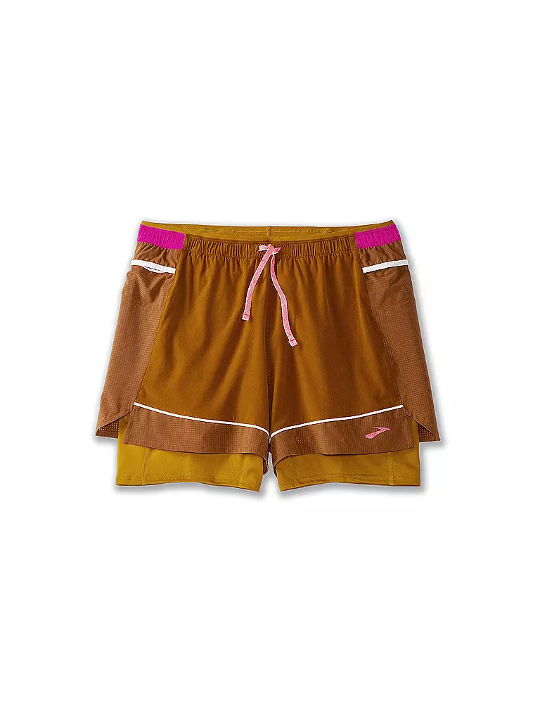 BROOKS | Damen 2in1 Laufshort High Point 3" | orange