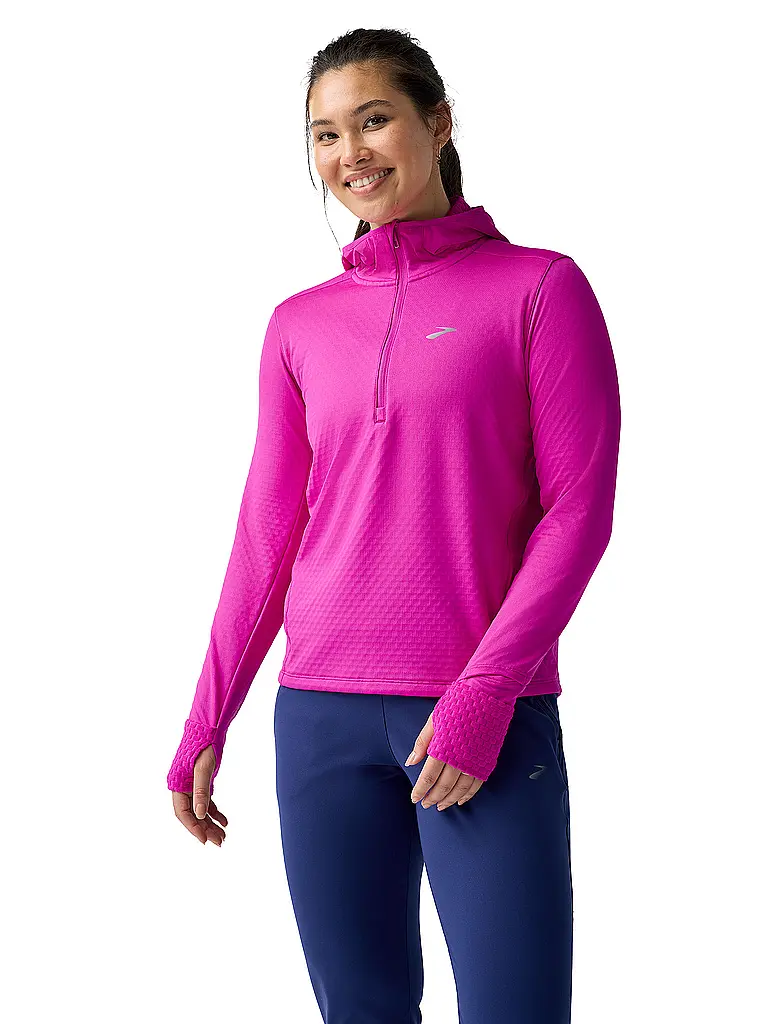 BROOKS | Damen Laufhoodie Notch Thermal 3.0 | pink