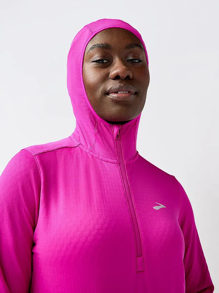 BROOKS | Damen Laufhoodie Notch Thermal 3.0 | pink