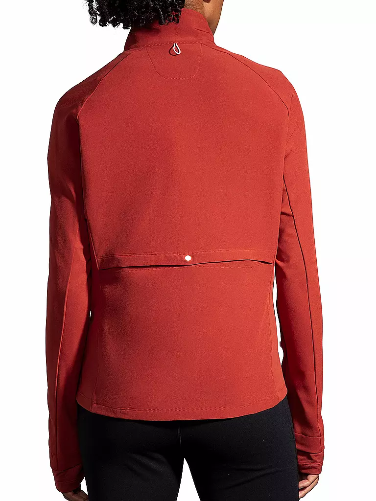 BROOKS | Damen Laufjacke Fusion Hybrid | rot