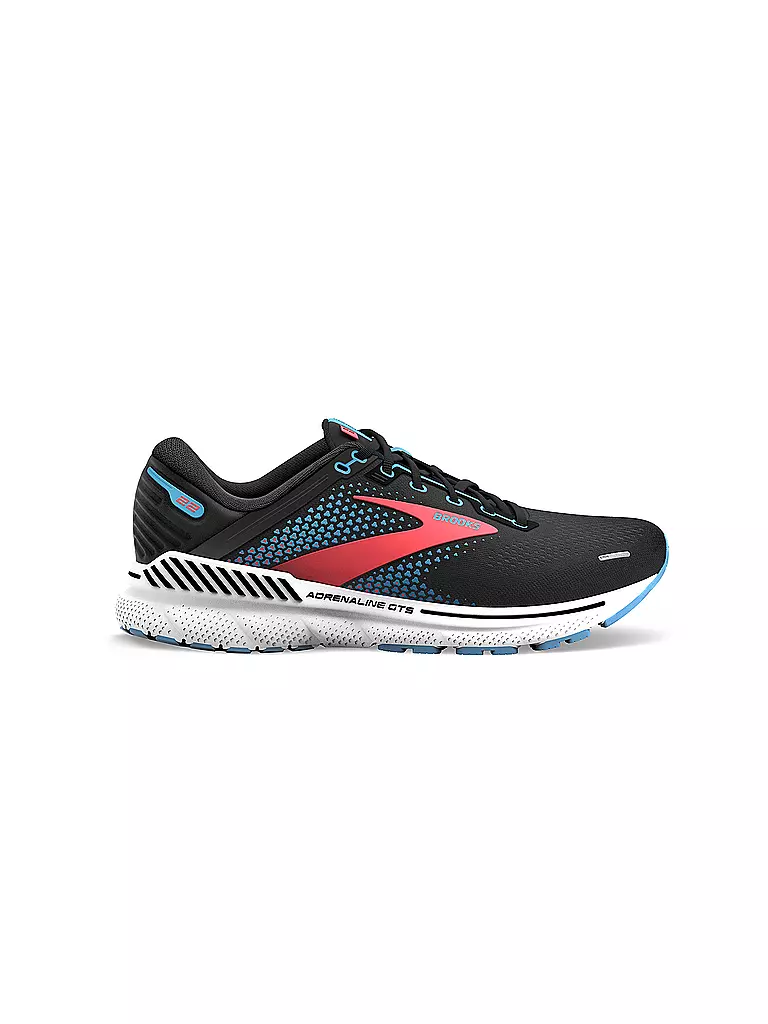 BROOKS | Damen Laufschuhe Adrenaline GTS 22 WS BLACK/LAKE BLUE/CORAL | schwarz