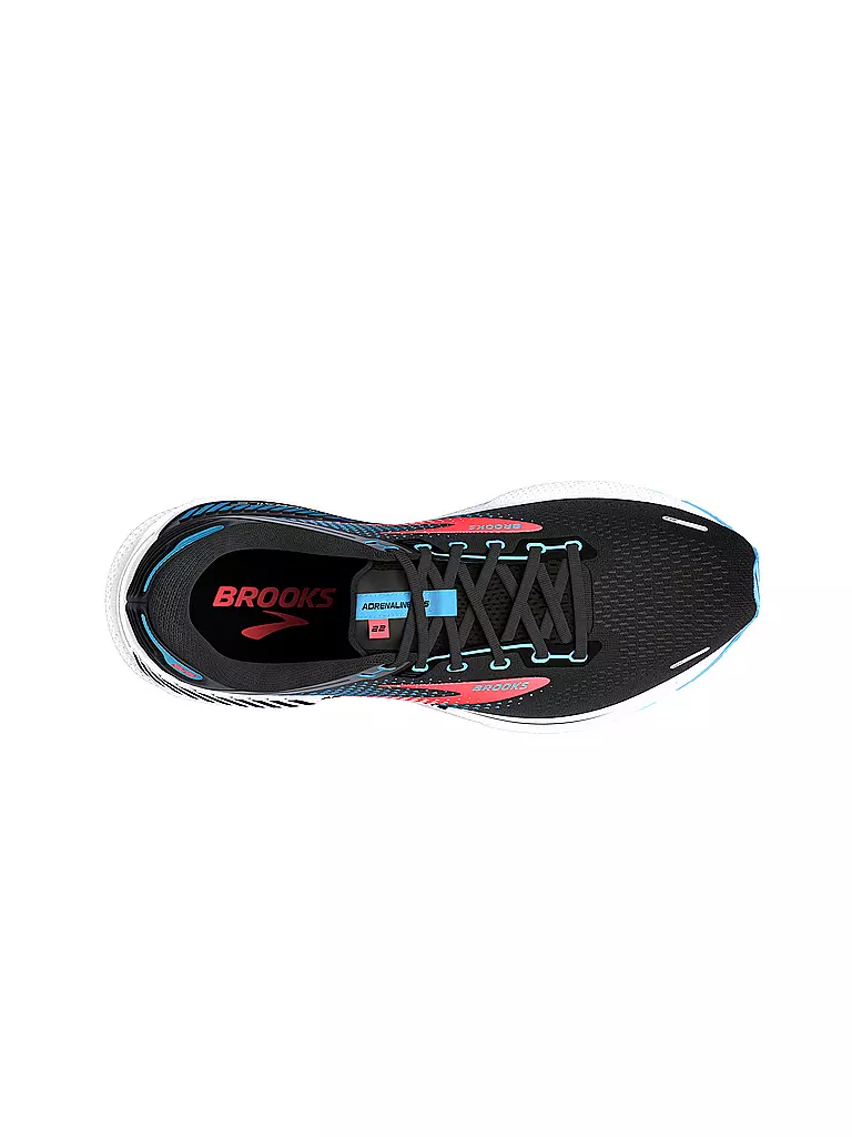 BROOKS | Damen Laufschuhe Adrenaline GTS 22 WS BLACK/LAKE BLUE/CORAL | schwarz