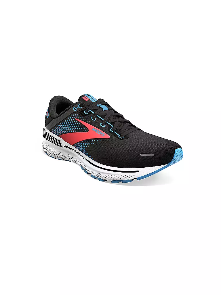 BROOKS | Damen Laufschuhe Adrenaline GTS 22 WS BLACK/LAKE BLUE/CORAL | schwarz