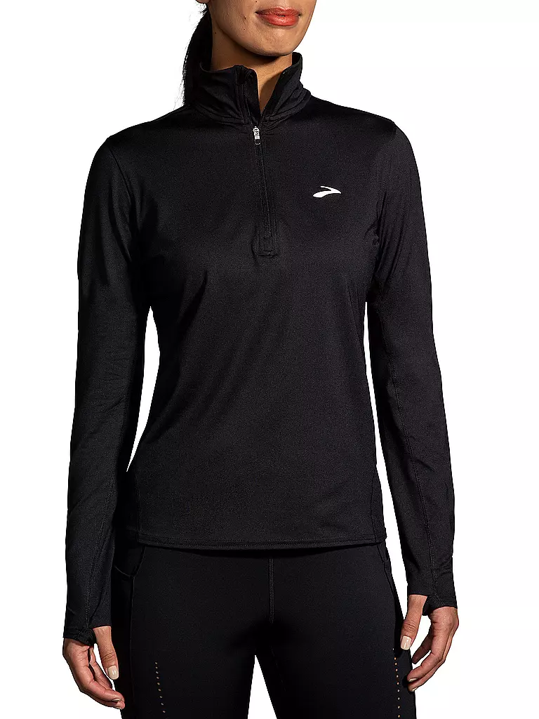 BROOKS | Damen Laufshirt Dash 1/2 Zip 2.0 | schwarz