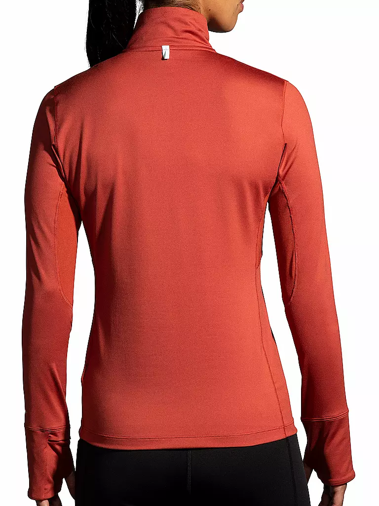 BROOKS | Damen Laufshirt Dash 1/2 Zip | rot