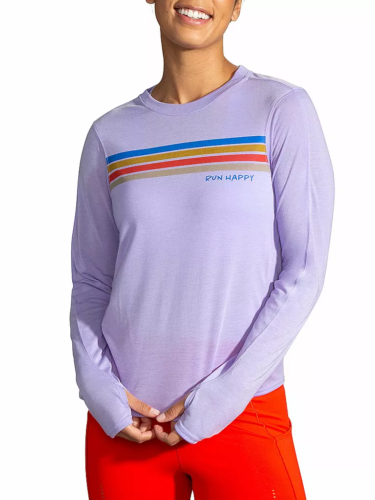 BROOKS | Damen Laufshirt Distance Graphic | lila