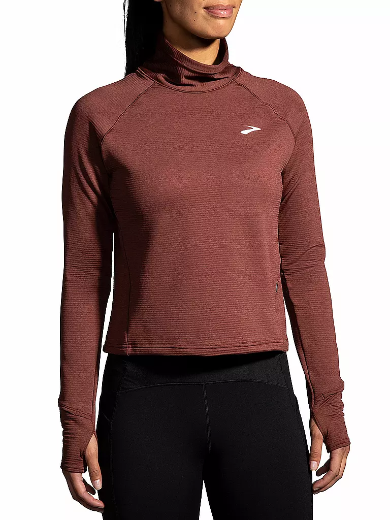 BROOKS | Damen Laufshirt Notch Thermal Long Sleeve 2.0 | rot