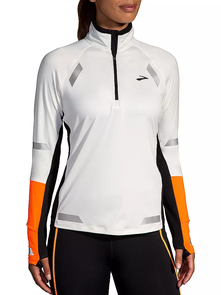 BROOKS | Damen Laufshirt Run Visible  | weiss