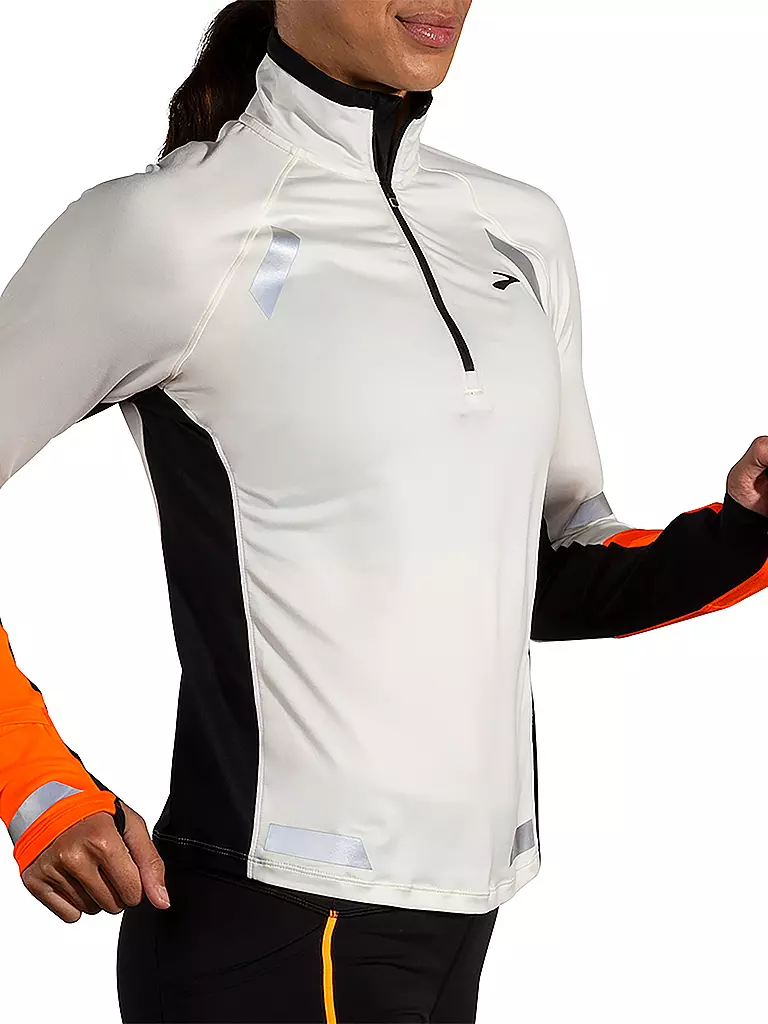 BROOKS | Damen Laufshirt Run Visible  | weiss