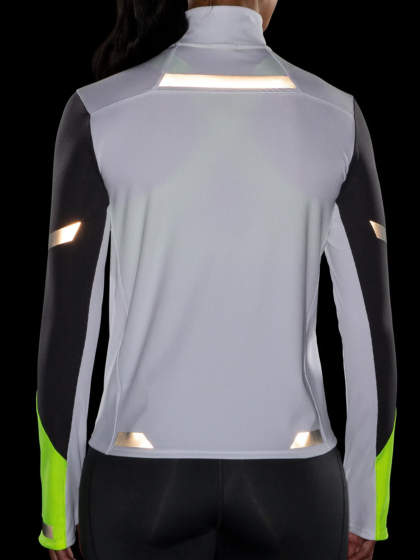 BROOKS | Damen Laufshirt Run Visible 1/2 Zip | weiss