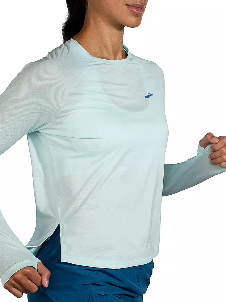 BROOKS | Damen Laufshirt Sprint Free LS | hellblau
