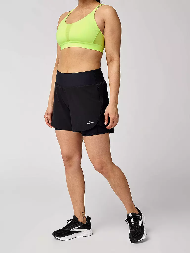 BROOKS | Damen Laufshort Chaser 5 2in1 2.0 | schwarz