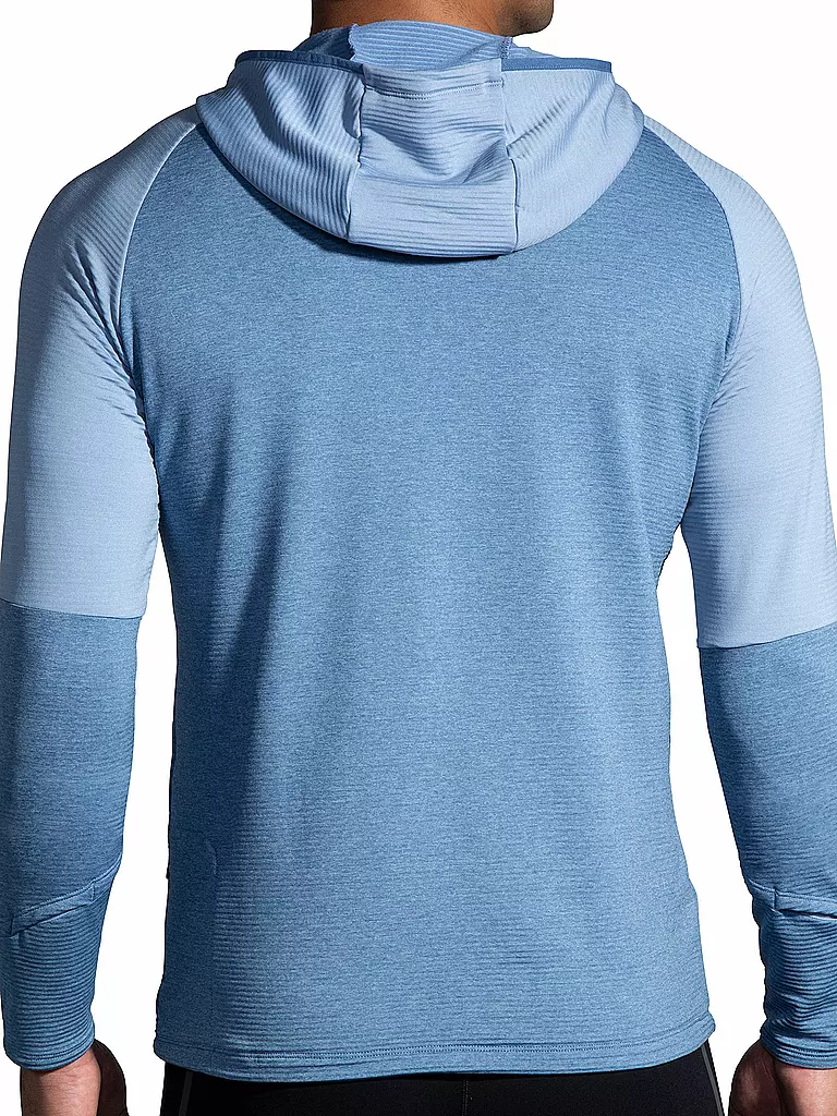 BROOKS | Herren Laufhoodie Notch Thermal Hoodie 2.0 | hellblau