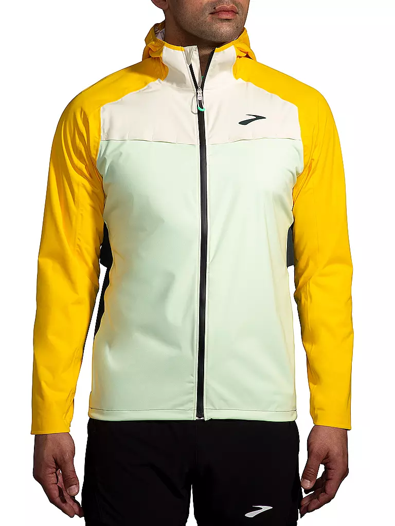 BROOKS | Herren Laufjacke High Point Waterproof | gelb