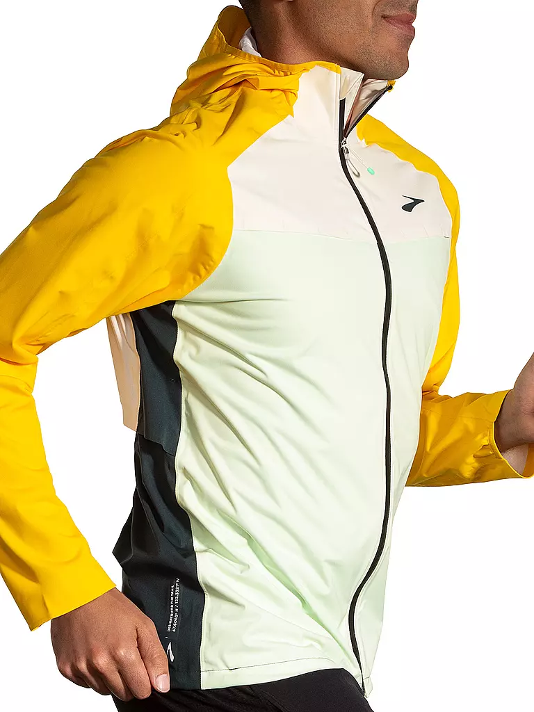 BROOKS | Herren Laufjacke High Point Waterproof | gelb