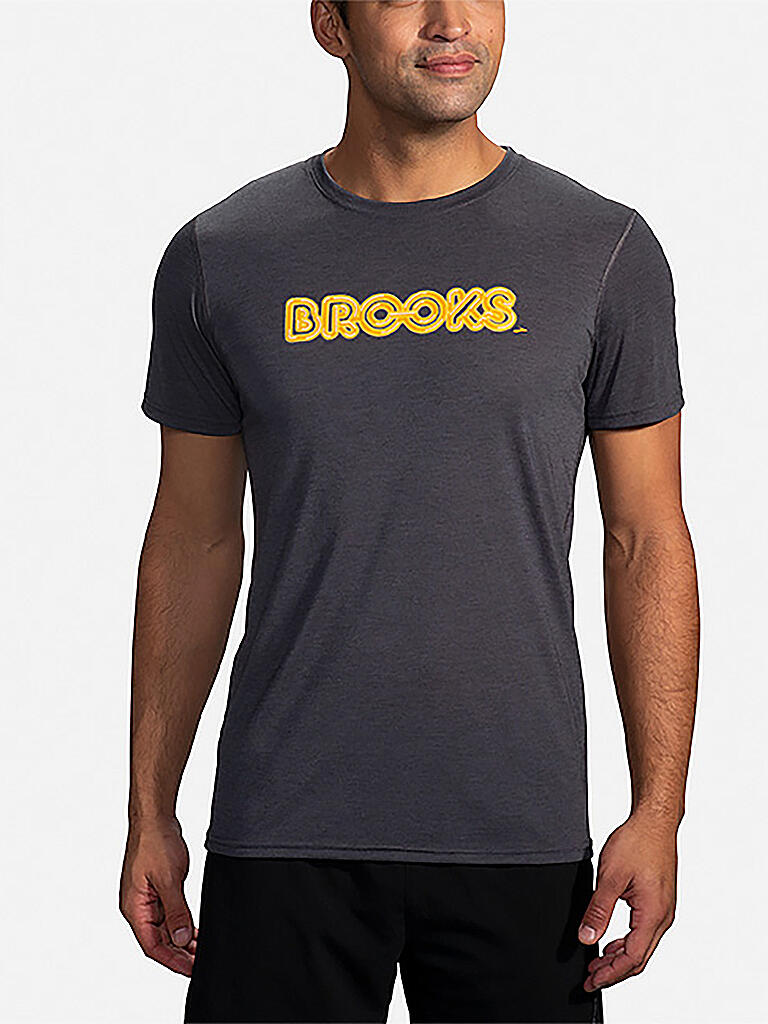BROOKS | Herren Laufshirt Distance Graphic | grau