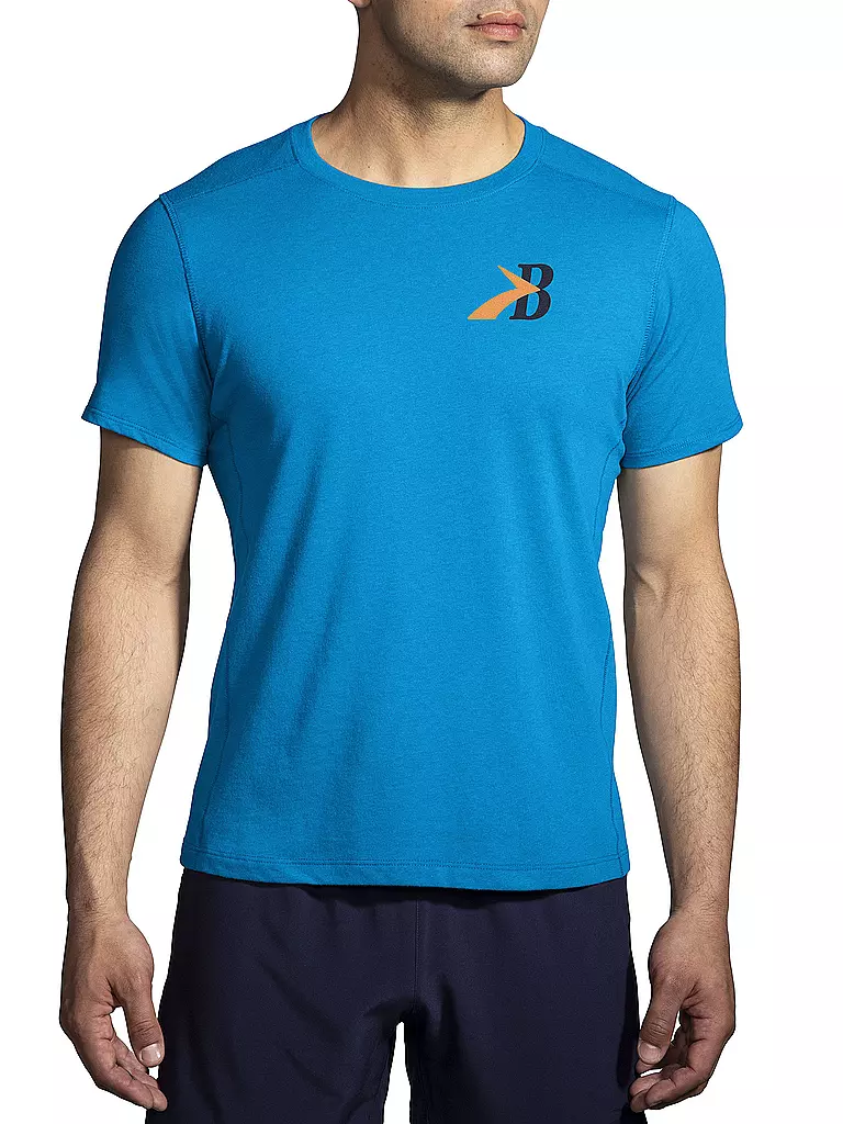 BROOKS | Herren Laufshirt Distance Short Sleeve 2.0 | blau