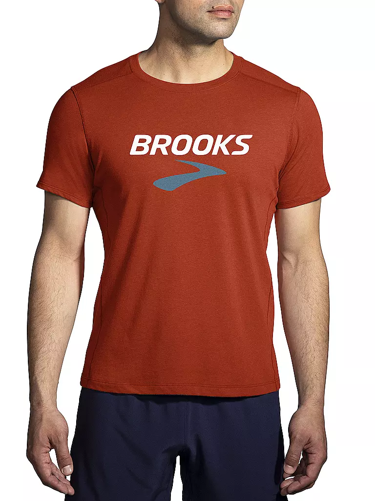 BROOKS | Herren Laufshirt Distance Short Sleeve 2.0 | rot