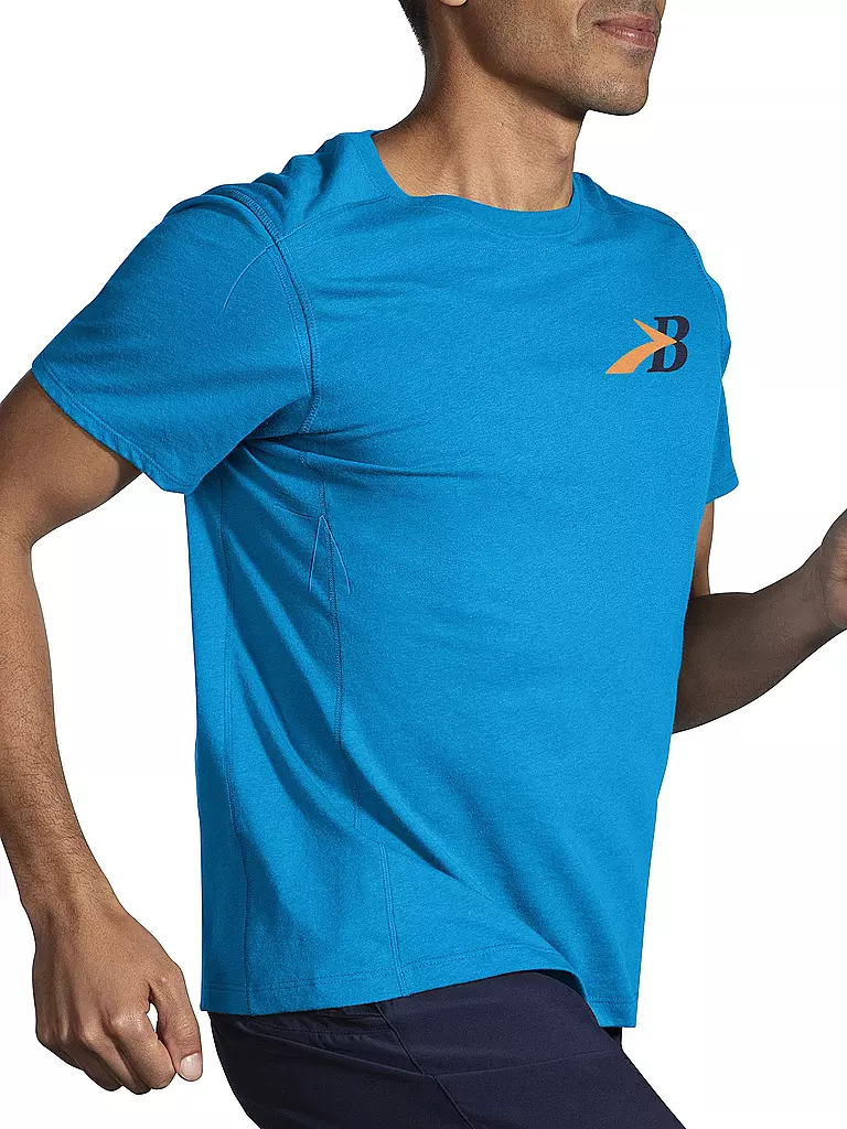 BROOKS | Herren Laufshirt Distance Short Sleeve 2.0 | blau